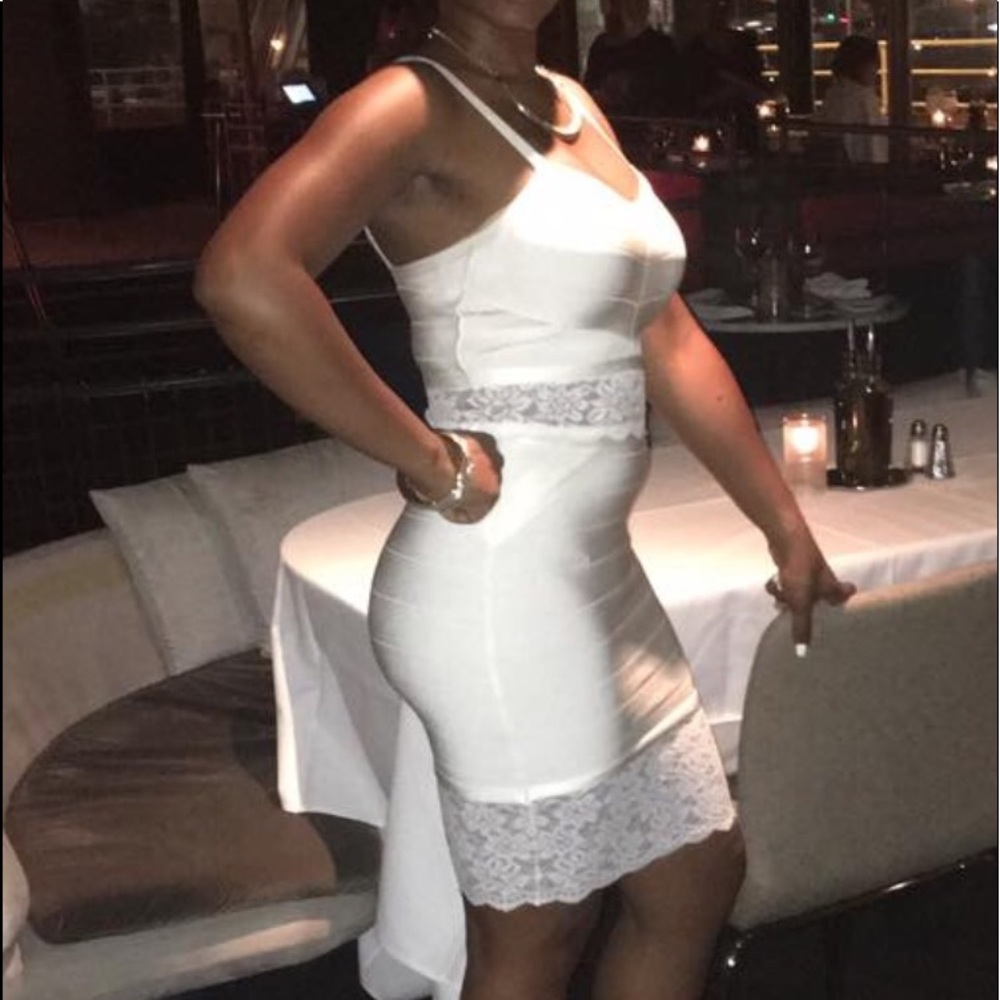 Bebe bandage two piece skirt set